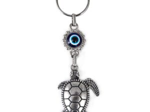 Lucky Turtle Charm & Lucky Evil Eye Keyring Bag Hanger
