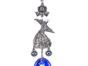 Whirling Dervish & Lucky Evil Eye, Nazar Boncuk Wall Hanging Gift for Protection & Good Luck