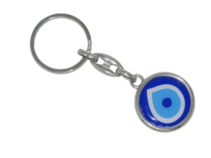Metal Lucky Evil Eye Keyring/Hanger for Protection & Good Luck