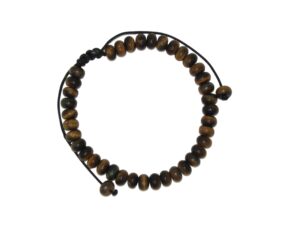 Beautiful 6mm x 4mm Tiger Eye Gemstone Bead Bracelet | Adustable | Handmade