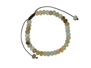 Aquamarine Bead Bracelet – Adjustable