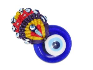 4cm Glass Macramé Fridge Magnet