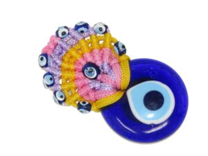 4cm Glass Macramé Fridge Magnet