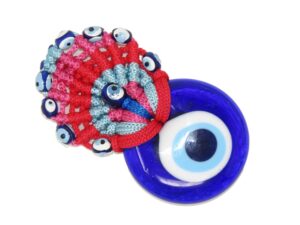 4cm Glass Macramé Fridge Magnet
