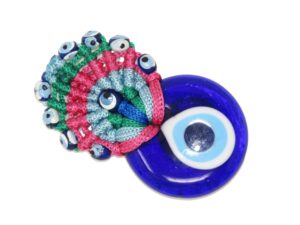 4cm Glass Macramé Fridge Magnet