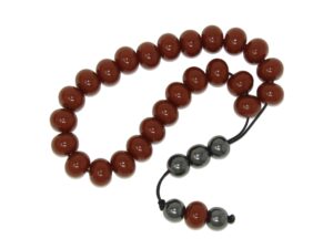 Greek Style Loose Strung Worry Beads Polyester and Gemstone Beads Handmade Design