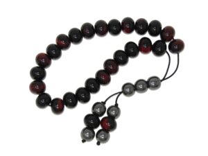 Greek Style Loose Strung Worry Beads Polyester and Gemstone Beads Handmade Design