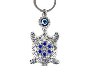 Lucky Turtle Charm & Lucky Evil Eye Keyring Bag Hanger