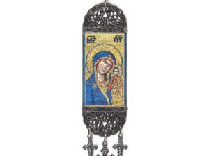 Religious Icon - Holy Blessed Virgin Mary Most Sacred Immaculate Heart - Wall Hanging Tapestry Banner Art Decor - Christian Orthodox Catholic - 21 x 5 cm