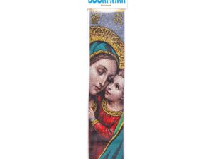 Religious Icon - Holy Blessed Virgin Mary Most Sacred Immaculate Heart - Bookmark Tapestry - Christian Orthodox Catholic - 28.5 x 5 cm