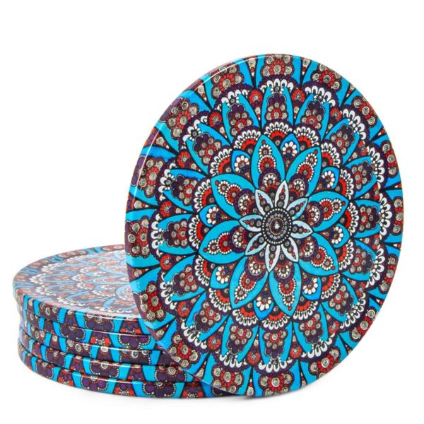 Turkish Drink Coasters Set of 6 - Mediterranean Design for Cup Coasters Gift Sets from Istanbul