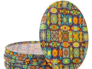 Turkish Drink Coasters Set of 6 - Mediterranean Design for Cup Coasters Gift Sets from Istanbul