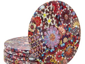 Turkish Drink Coasters Set of 6 - Mediterranean Design for Cup Coasters Gift Sets from Istanbul