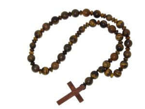 Anglican Rosary 10mm Tiger Eye Gemstone Beads