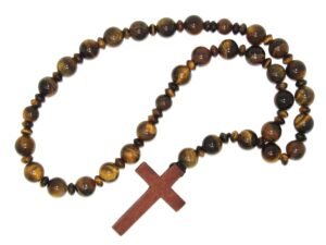 Anglican Prayer Beads, Anglican Rosary, Anglican Chaplet, 10mm Tiger Eye Gemstone