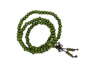 Beautiful Elasticated 6mm Wooden Bead Prayer Mala 108 Beads/Necklace/Bracelet - Handmade