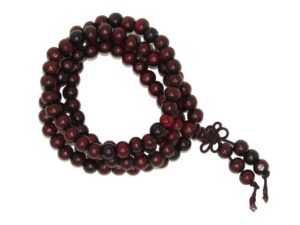 Beautiful Elasticated 8mm Wooden Bead Prayer Mala 108 Beads/Necklace/Bracelet - Handmade