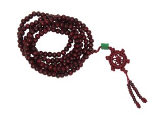 Beautiful Elasticated 6mm Wooden Bead Prayer Mala 216 Beads/Necklace/Bracelet - Handmade
