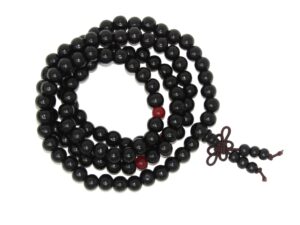 Beautiful Elasticated 8mm Polyester Bead Prayer Mala 108 Beads/Necklace/Bracelet - Handmade