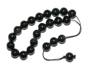 Loose Strung Worry Beads 10mm Black Agate Gemstone Beads Handmade Design