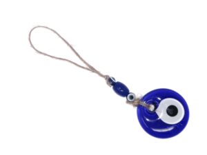 5cm Glass Lucky Evil Eye and Macramé Wall Hanging Amulet