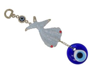 Whirling Dervish & Lucky Evil Eye, Nazar Boncuk Wall Hanging Gift for Protection & Good Luck
