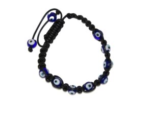 Beautiful Lucky Evil Eye Glass Bead Bracelet | Adustable | Handmade