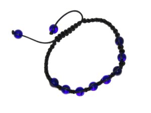 Beautiful Blue Glass Bead Bracelet | Adustable | Handmade