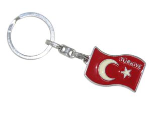 Turkish Flag Charm Keyring Bag Hanger