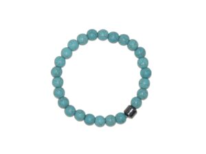 Beautiful 8mm Turquoise Howlite Gemstone Bead Classic Bracelet