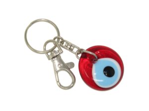 3cm Glass Lucky Evil Eye Keyring/Hanger for Protection & Good Luck Handmade