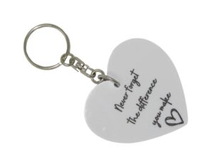 Thank You Gift, Never Forget The Difference You Make Hanging Ornament, Hanging Plaque Keyring Heart Acrylic Gift