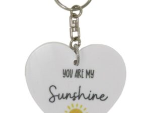 Thank You Gift, You are my Sunshine Hanging Ornament, Hanging Plaque Keyring Heart Acrylic Gift