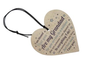 Thank You Gift, You are my Grandad, Hanging Ornament, Hanging Plaque Keyring Heart Wooden Gift