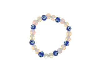 Beautiful 8mm Mixed Colour Glass Bead Classic Bracelet