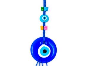 Generic 999-7cm Glass Lucky Evil Eye Nazar Boncuk and Macramé Wall Hanging Amulet