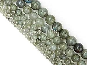 Bulk Wholesale Assorted Natural Round Full Strand Healing Gem Semi Precious Stone Beads for DIY Bracelet Necklace Jewelry Making-Labradorite Stone,8mm (Approx 48 pcs)