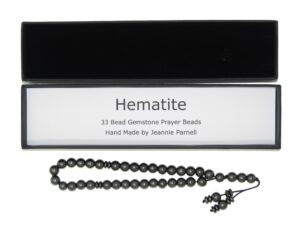 Worry Beads 8mm Hematite Gemstone Beads and Accessories in Gift Box Handmade Design