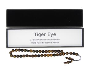 Tiger Eye (Manipura/Solar Plexus Chakra - Creativity/Weath) 8mm Gemstone Prayer Worry Stress Relief Tasbih Beads Handmade