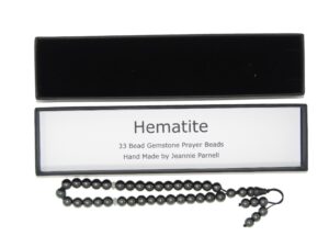 Prayer Beads 8mm Hematite Gemstone Beads and Accessories in Gift Box Handmade Design