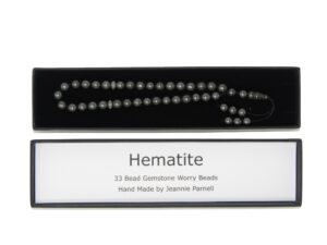 Worry Beads 8mm Hematite Gemstone Beads and Accessories in Gift Box Handmade Design