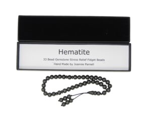 Stress Relief Fidget Beads 8mm Hematite Gemstone Beads and Accessories in Gift Box Handmade Design