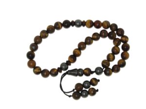 Tiger Eye (Manipura/Solar Plexus Chakra - Creativity/Weath) 8mm Gemstone Prayer Worry Stress Relief Tasbih Beads Handmade