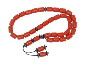 Light Brown Worry Fidget Tasbih Beads Polyester and Gemstone