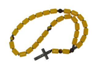 Anglican Prayer Beads, Rosary, Polyester and Gemstone Beads Handmade