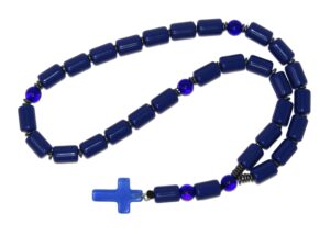 Anglican Prayer Beads, Rosary, Polyester and Gemstone Beads Handmade