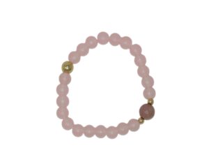 Beautiful 8mm Rose Quartz Gemstone Bead Bracelet