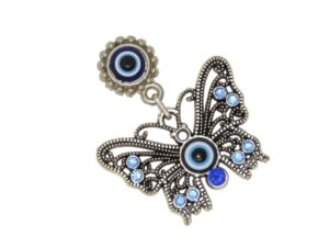 Butterfly & Lucky Evil Eye Charm Fridge Magnet Amulet Handmade