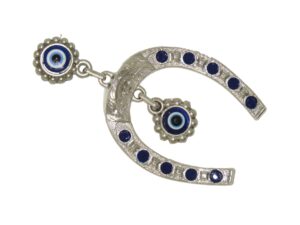 Gift Boxed Lucky Horse Shoe & Lucky Evil Eye Charm Fridge Magnet Amulet Handmade