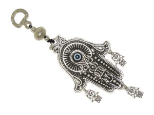 Hamsa Hand & Lucky Evil Eye, Nazar Boncuk Wall Hanging Gift for Protection & Good Luck handmade